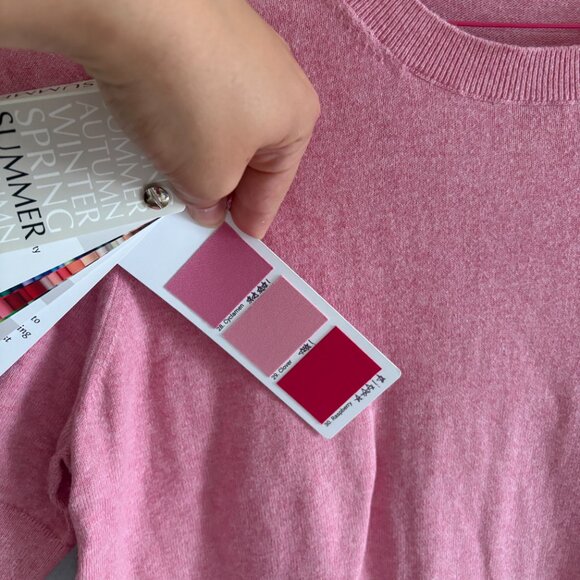 J Crew Pink Cashmere Sweater Tee - Picture 3 of 3